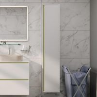 Пенал Allen Brau Activity 35 L белый матовый/олива браш арт-1.34009.WM — фото 4, Пеналы для ванной комнаты