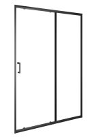 Orange душевое ограждение в нишу с раздвижной дверкой, матовый черный арт-E02-150TB — фото 1, Раздвижные душевые двери