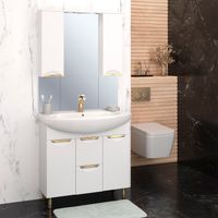 Тумба напольная с умывальником ELEGANSE 85 /золото/ AQUA DE MARCO 5085CGELE — фото 5, Тумбы с раковиной