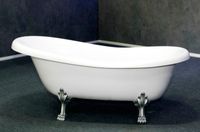 Ванна EDELWEISS 170 см из литьевого мрамора NOVA GEL с серебряными ножками/ Aqua de Marco 1170WSEDE_GEL — фото 8, Ванны