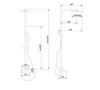 Товар: Душевая стойка ABBER Daheim AF8216SPL с изливом, сатин - фото 3 Душевая стойка ABBER Daheim AF8216SPL с изливом, сатин — фото 3, Душевые стойки