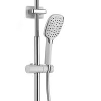 Душевая система AZARIO с поворотным изливом, керамический картридж, хром/белый арт-AZ-801 — фото 2, Душевые стойки