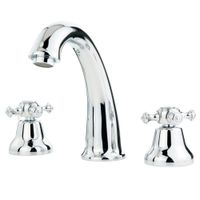 PRESTIGE См-ль д/раковины, на 3 отв., донный клапан "click-clack", хром арт-31611 — фото 1, Смесители для раковины