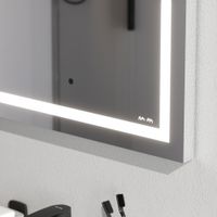 Универсальное зеркало настенное с контурной LED-подсветкой, 50 см арт-M91AMOX0501WG — фото 2, Зеркала в ванную комнату