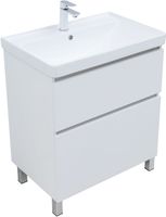 Товар: Тумба с раковиной Aquanet Вега 70 (Ирис) напольная 2 ящ. цв. белый глянец 00345376 - фото 6 Тумба с раковиной Aquanet Вега 70 (Ирис) напольная 2 ящ. цв. белый глянец 00345376 — фото 6, Тумбы с раковиной