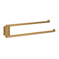 Полотенцедержатель COLOMBO DESIGN MINI Q B5012.OM двойной цвет золото матовое — фото 3, Полотенцедержатели
