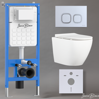 Комплект 3в1 IBERICA BLANCA инсталляция SILENCIO, унитаз BILBAO ALTO белый, кнопка смыва ESTI-Q хром матовый (IB001.BLA.231.834) — фото 1, Комплекты унитаз + инсталляция