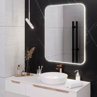 Зеркало с LED-подсветкой MILAN (70*90) /AQUA DE MARCO MIL70/90 — фото 4, Зеркала в ванную комнату