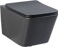 Унитаз подвесной Aquanet Rimless Tavr-W BL-103N-WHT black черный матовый TAVR-W BW — фото 1, Подвесные унитазы
