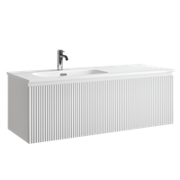 Тумба подвесная SANCOS Snob R 1.0 1195х445х406, c одним ящиком оснащенным доводчиками, Bianco , арт. арт-SNR1.0120LW — фото 5, Тумбы под раковину