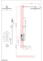 Душевая система встраиваемая с термостатом D&K Bayern.Liszt , матовое золото арт-DA2515607A04 — фото 3, Встраиваемые душевые комплекты