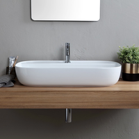 Товар: Раковина Scarabeo GLAM накладная без перелива с одним отверстием цвет белый арт-1801 - фото 7 Раковина Scarabeo GLAM накладная без перелива с одним отверстием цвет белый арт-1801 — фото 7, Раковины накладные