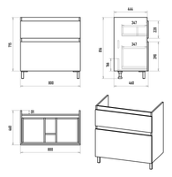 Тумба под раковину арт-П-Лак-01080-0112Я — фото 6, Тумбы под раковину