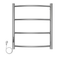 Полотенцесушитель электрический AZARIO VERONA 500/600 4 секции, диммер слева, хром арт-AZ04756 — фото 1, Электрические полотенцесушители