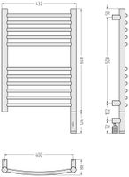 Товар: Полотенцесушитель электрический Сунержа Богема 3.1 выгнутая 600х400 МЭМ правый Без покрытия 00-6003-6040 - фото 3 Полотенцесушитель электрический Сунержа Богема 3.1 выгнутая 600х400 МЭМ правый Без покрытия 00-6003-6040 — фото 3, Электрические полотенцесушители