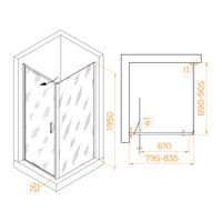 Товар: Душевой уголок RGW SV-145 800x900 703214589-11 - фото 4 Душевой уголок RGW SV-145 800x900 703214589-11 — фото 4, Душевые уголки