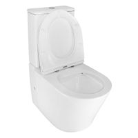 Унитаз-компакт Azario LANDER 410х665х835 напольный, безободковый, в комплекте с быстросъемным сиденьем "Микролифт" арт-AZ-1299A — фото 3, Напольные унитазы