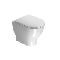 унитаз приставной CITY PRO безободковый с водоворотной системой смыва Swirlflush фаянсовый белый арт-911011 — фото 1, Приставные унитазы