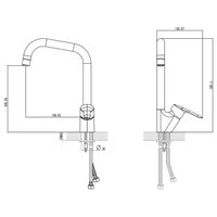 Смеситель для кухни Azario керамический картридж, хром арт-AZ-HU245904 — фото 1, Смесители для кухни