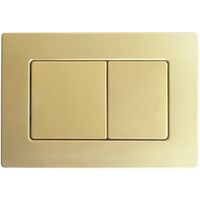 Кнопка смыва Veconi FLUSH V9, FLV9-G, 237х159х6, нержавеющая сталь, золото брашинг — фото 1, Кнопки смыва