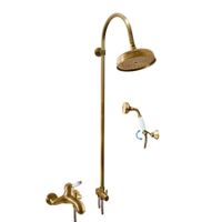 Смеситель Labe для ванной с душевым комплектом, бронзовый, арт-L554.5/3SM — фото 1, Смеситель для ванны