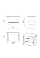 Тумба подвесная "КРОСС-65 см" с 2-я ящ. бетон (ум.Оскар-65) арт-106501 — фото 2, Тумбы под раковину