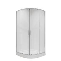 Душевое ограждение Niagara Nova NG-6606-08 (90х90х195) четверть круга,хром,двери раздвижные,стекло прозрачное,1 место арт-66060811 — фото 1, Душевые уголки четверть круга