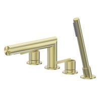 Товар: Смеситель ABBER Perfekte 316 AF8A13BG на борт ванны с лейкой, золото брашированное - фото 1 Смеситель ABBER Perfekte 316 AF8A13BG на борт ванны с лейкой, золото брашированное — фото 1, Смесители на борт ванны