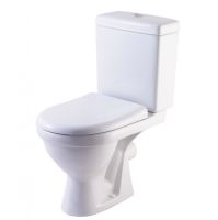 НЕРО ЛЮКС Унитаз-компакт горизонт. вып. с арматурой Oliveira,сиденье дюропласт soft-close,белый,ROSA Вн УнБ27 — фото 1, Напольные унитазы