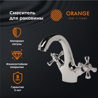Orange Classic Pro M72-021cr смеситель для раковины двухвентильный, хром — фото 7, Смесители для раковины