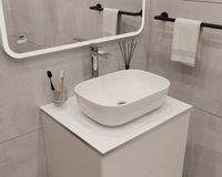 Столешница VIANT Neo белый мрамор 800х460 мм (VNEO80MRBEL-STMDF) — фото 1, Столешницы под раковину