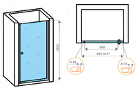 Ограждение VIVA90B N душевое Ceruttispa без поддона (90x90x195) — фото 242, Прямоугольные душевые уголки