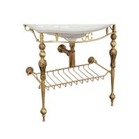 BELLA Консоль напольная 73 см. ажурная с решеткой, бронза 20699 — фото 1, Консоли для раковины