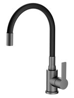 Agger Easy смеситель для кухни однорычажный с гибким изливом, оружейная сталь матовая арт-A3100555 — фото 1, Смесители для кухни