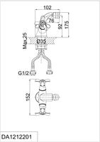 Смеситель для биде D&K Hessen , хром арт-DA1212201 — фото 2, Смесители для биде
