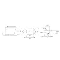 Унитаз подвесной Grossman Retro GR-4482BMS (545х370х360) безободковый,черный матовый с тонкой крышкой,микролифт,1 место — фото 5, Подвесные унитазы