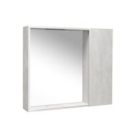 Зеркало со шкафом VIANT БЕРЛИН 80 подвесное цемент арт-VBER80C-ZSH — фото 6, Зеркальные шкафы в ванную