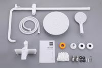 Душевая стойка ABBER Weiss Insel AF8020FWL без излива, белая матовая — фото 3, Душевые стойки