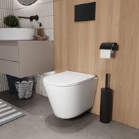 Унитаз подвесной Grossman GR-4477MSQ (485х360х330) безободковый,смыв торнадо,белый матовый с тонкой крышкой,микролифт,1 место — фото 7, Подвесные унитазы