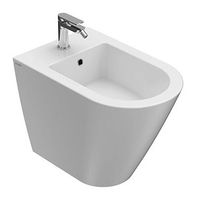 Биде GLOBO FORTY3 Напольное приставное с одним отверстием цвет белый FO009BI — фото 1, Биде напольные