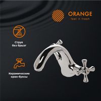 Orange Classic Pro M72-021cr смеситель для раковины двухвентильный, хром — фото 5, Смесители для раковины