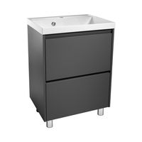 Товар: Тумба напольная "Борнео 70", 2 ящ., Люкс графит матовый, Стандарт 70 / Азур 70 SP-00001386 - фото 1 Тумба напольная "Борнео 70", 2 ящ., Люкс графит матовый, Стандарт 70 / Азур 70 SP-00001386 — фото 1, Тумбы под раковину