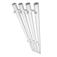 Полотенцесушитель электрический INARO 1200х180 правый, скр.монтаж, СНШ, белый матовый(RAL 9016), (Ferrum, 8 крючков), Маргроид арт-Inaro-12018-1049-9016R — фото 1, Электрические полотенцесушители