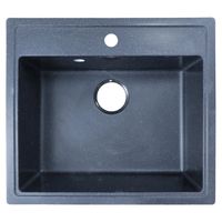 Кухонная мойка AZARIO Onda 565x505x200 искусственный мрамор, сифон в комплекте, цвет черный арт-CS00105224 — фото 4, Кухонные мойки