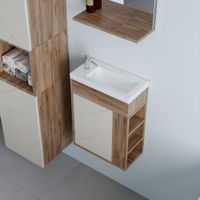 Товар: Тумба под раковину подвесная Бриклаер КРИСТАЛЛ латте, 40 см арт-4627125416903 - фото 4 Тумба под раковину подвесная Бриклаер КРИСТАЛЛ латте, 40 см арт-4627125416903 — фото 4, Тумбы с раковиной