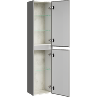 Товар: Подвесной пенал 35 см с двумя дверьми в цвете серый туман GE0535ST - фото 2 Подвесной пенал 35 см с двумя дверьми в цвете серый туман GE0535ST — фото 2, Пеналы для ванной комнаты