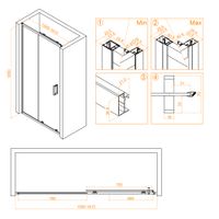 Душевая дверь RGW CL-14 160x185, профиль хром, стекло прозрачное, арт-32091416-11 — фото 8, Раздвижные душевые двери