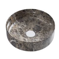 Товар: Раковина-чаша Azario 355х355х120 накладная, круглая, темный мрамор арт-AZ-3134-M816 - фото 5 Раковина-чаша Azario 355х355х120 накладная, круглая, темный мрамор арт-AZ-3134-M816 — фото 5, Раковины накладные