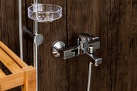 OneLife смеситель для ванны/душа однорычажный полимерный, хром арт-P02-100cr — фото 7, Смеситель для ванны