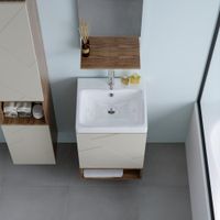 Ниша для тумбы Бриклаер КРИСТАЛЛ 50 см, дуб крафт табачный 4627125416842 — фото 5, Тумбы с раковиной